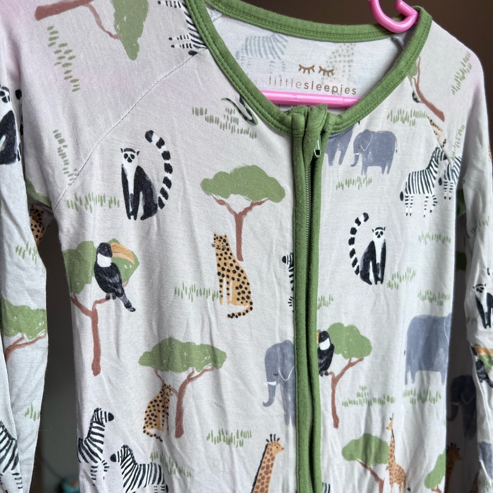 Little Sleepies Safari Friends Zippy Pajamas Size 3T GUC - Picture 5 of 10